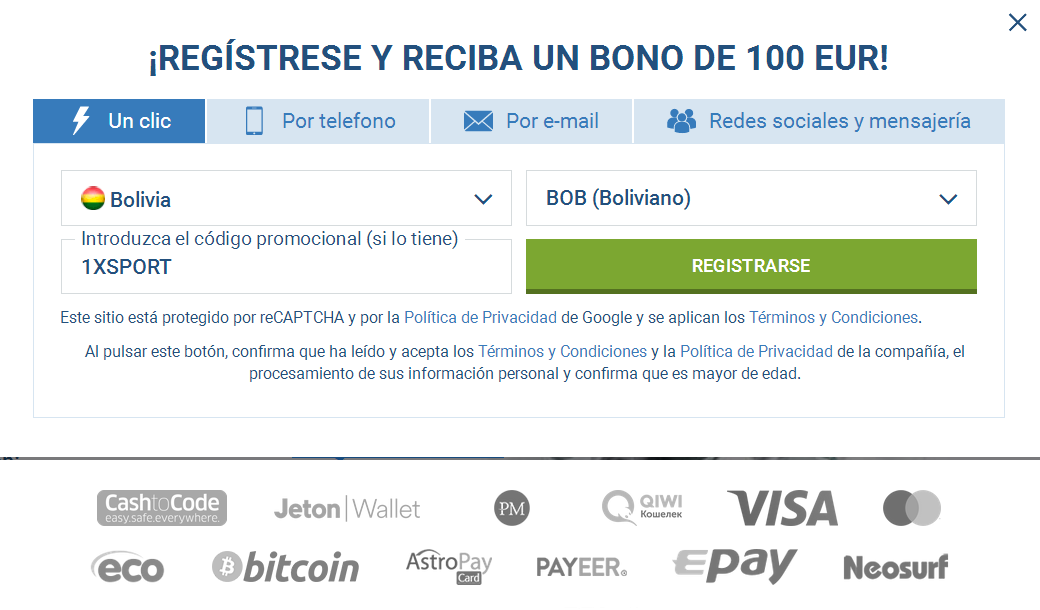 Registro Cuenta Bolivia